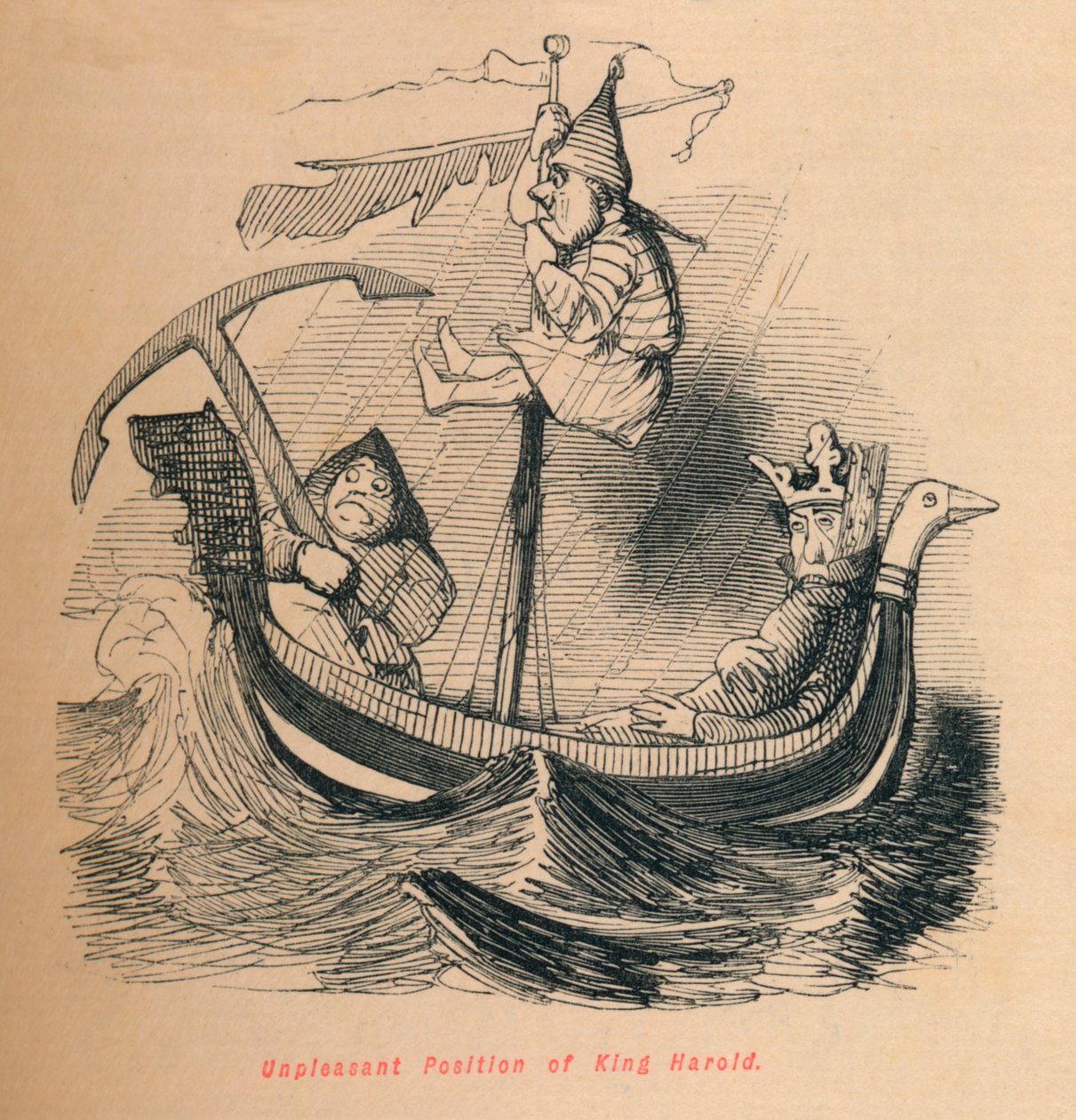 Kral Harold'ın Tatsız Konumu, c1860, c1860 by John Leech
