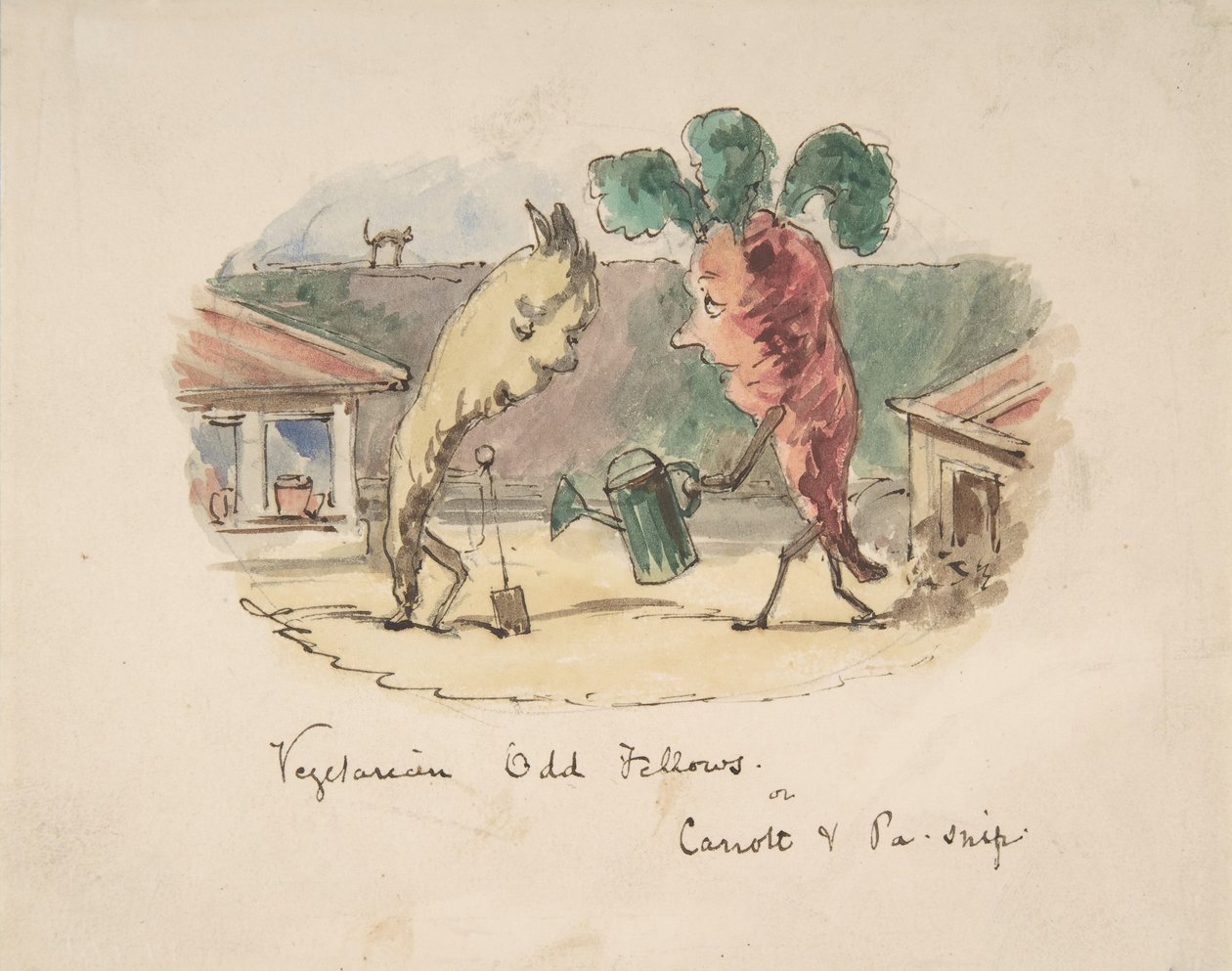 Vejetaryen Odd Fellows: veya, Carrott ve Pa-Snip, 1837-64. by John Leech