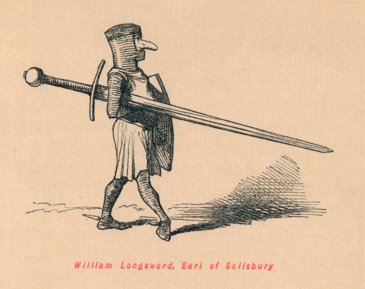 William Uzun Kılıç, Salisbury Kontu, c1860, c1860 by John Leech