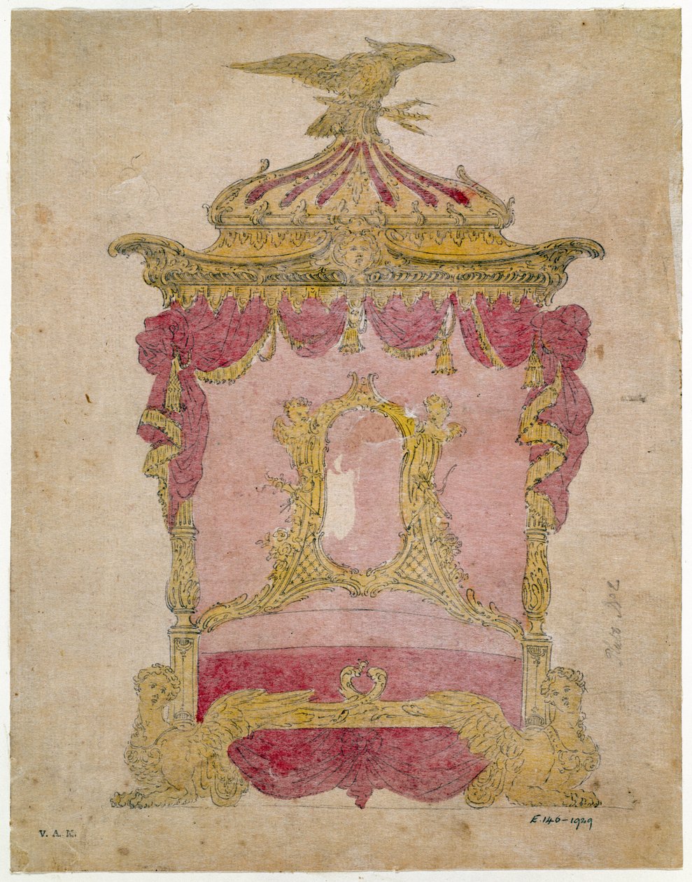 Bir yatak için tasarım, c.1755-60 by John Linnell