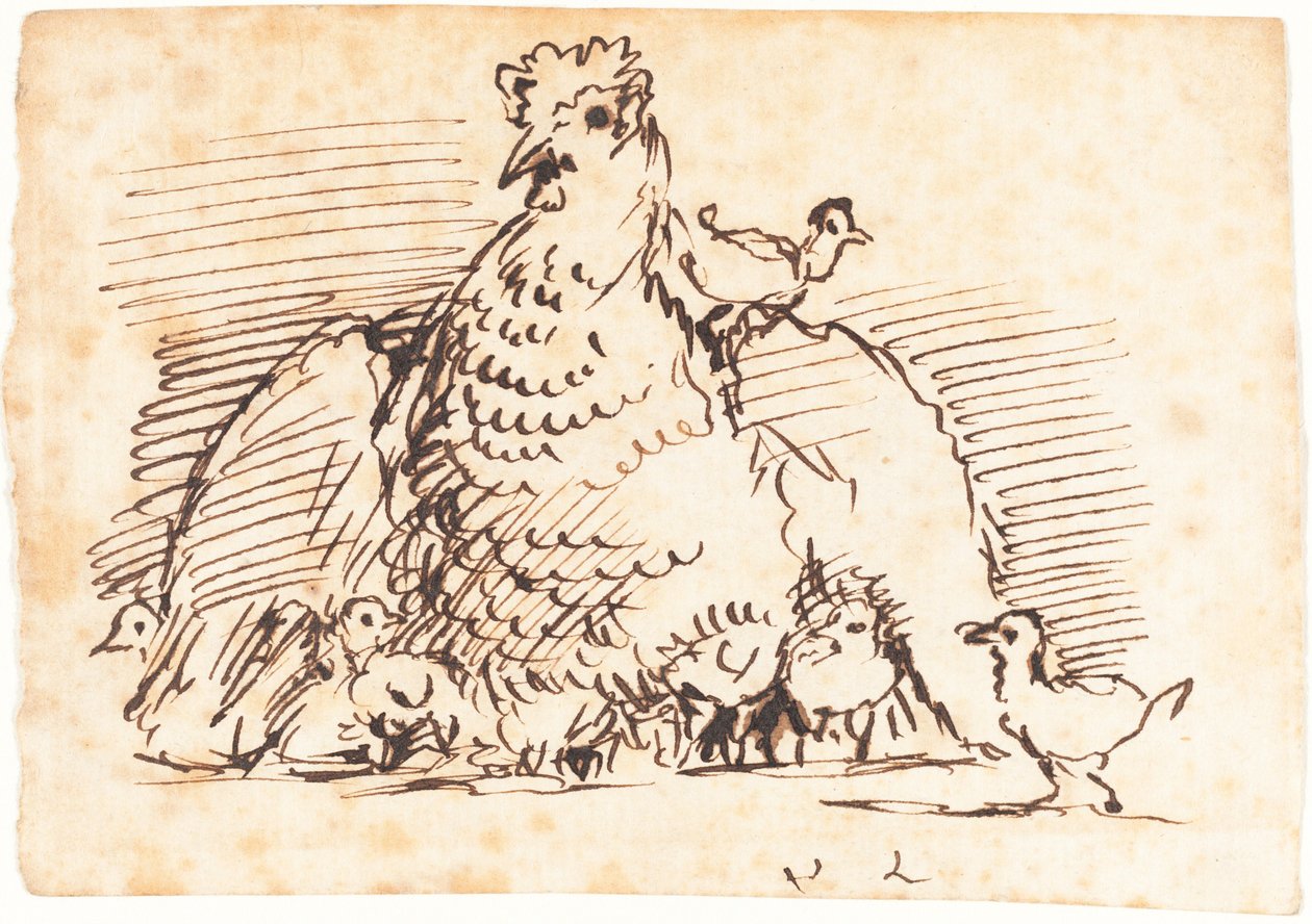 Tavuklar ve Civcivler by John Linnell