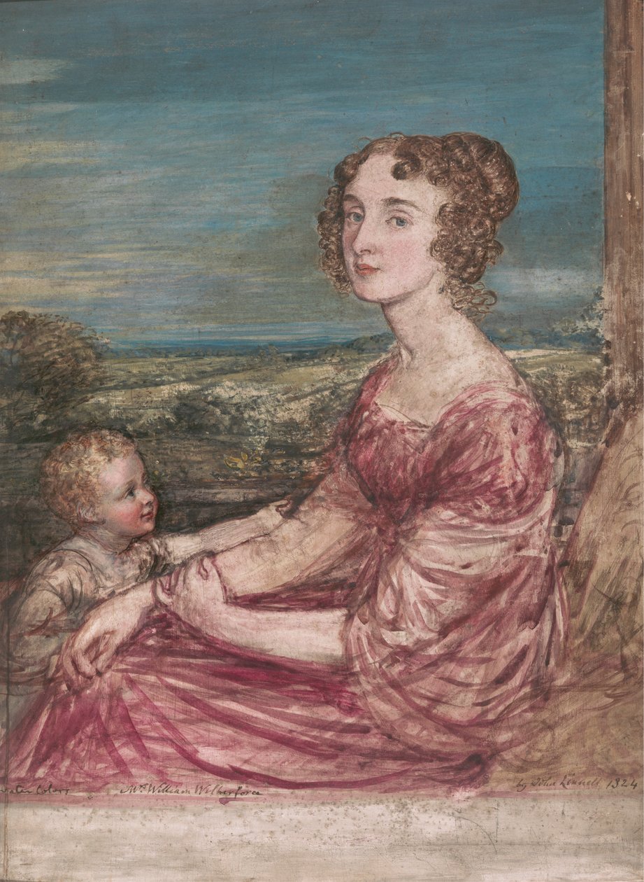 Bayan William Wilberforce ve Çocuk by John Linnell