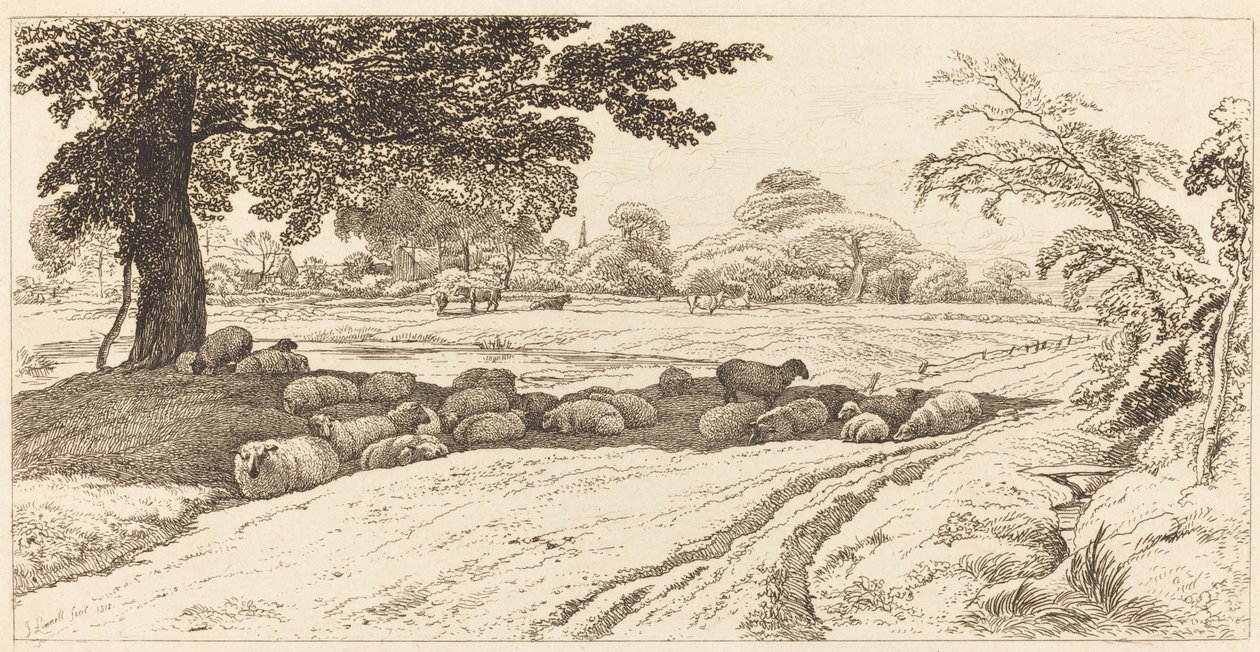 Öğle vakti koyun by John Linnell