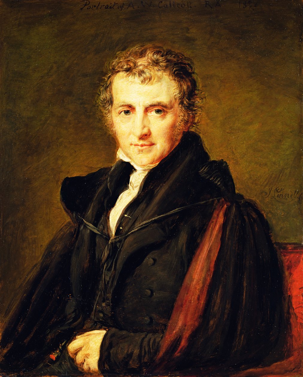 Sir Augustus Wall Callcott (1799-1844) 1847 (panelde yağlı boya) by John Linnell