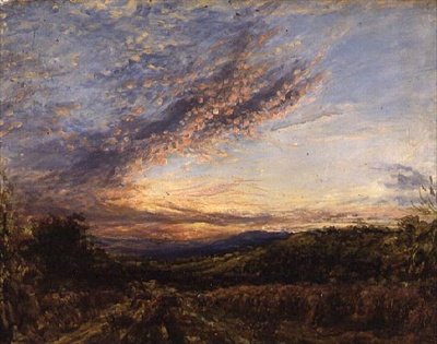 Moorland Manzarası üzerinde gün batımı, 1850