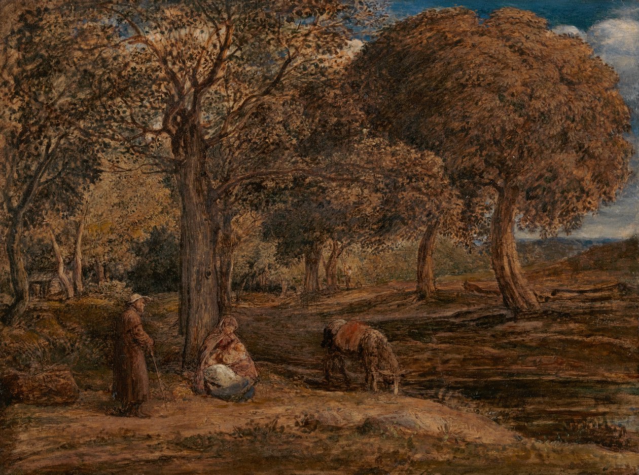 Geri Kalanlar Mısır'a Uçuşta by John Linnell