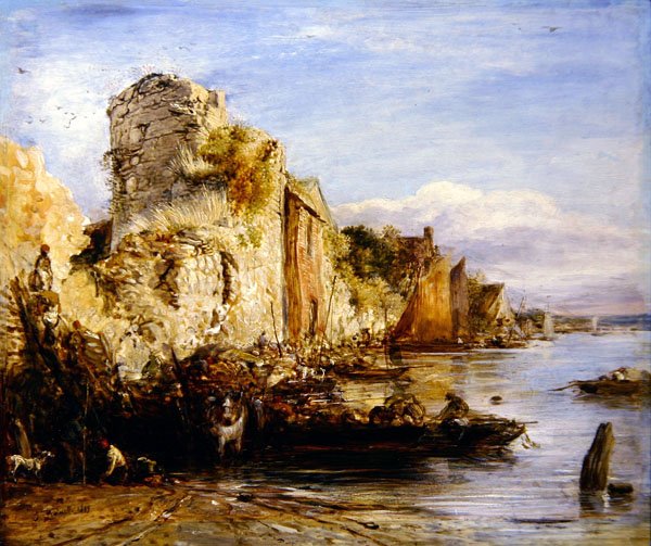 Boşaltma Tekneleri, Southampton Kalesi by John Linnell