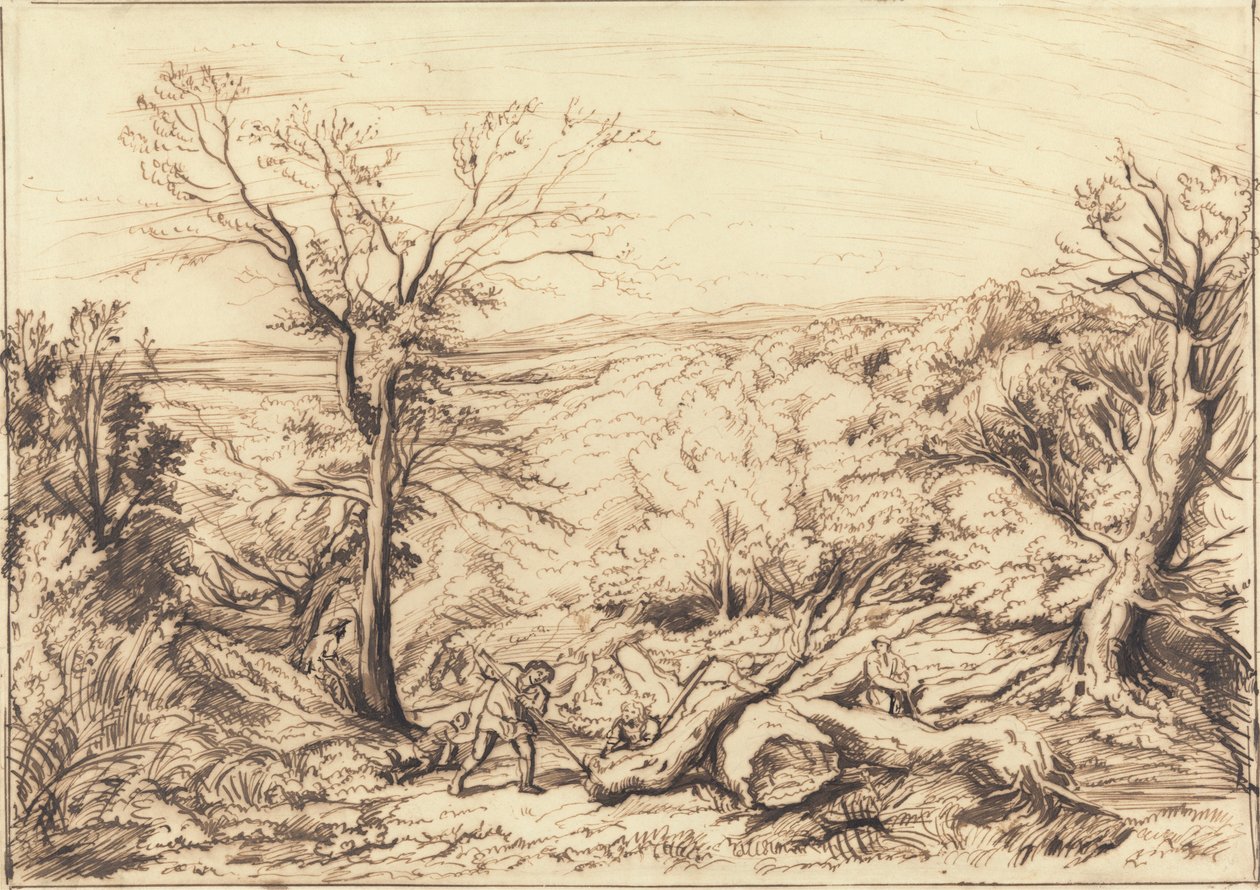 ormandaki oduncular by John Linnell