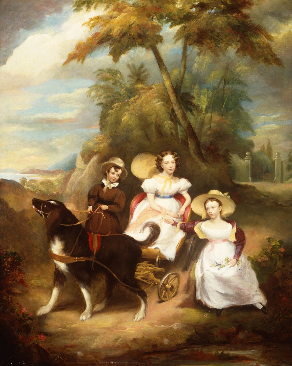 Üç Çocuklu Bir Grup Portresi by John Livingstone