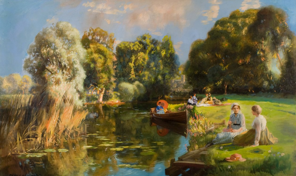 Bir Yaz Tatili (tuval üzerine yağlı boya) by John Lochhead