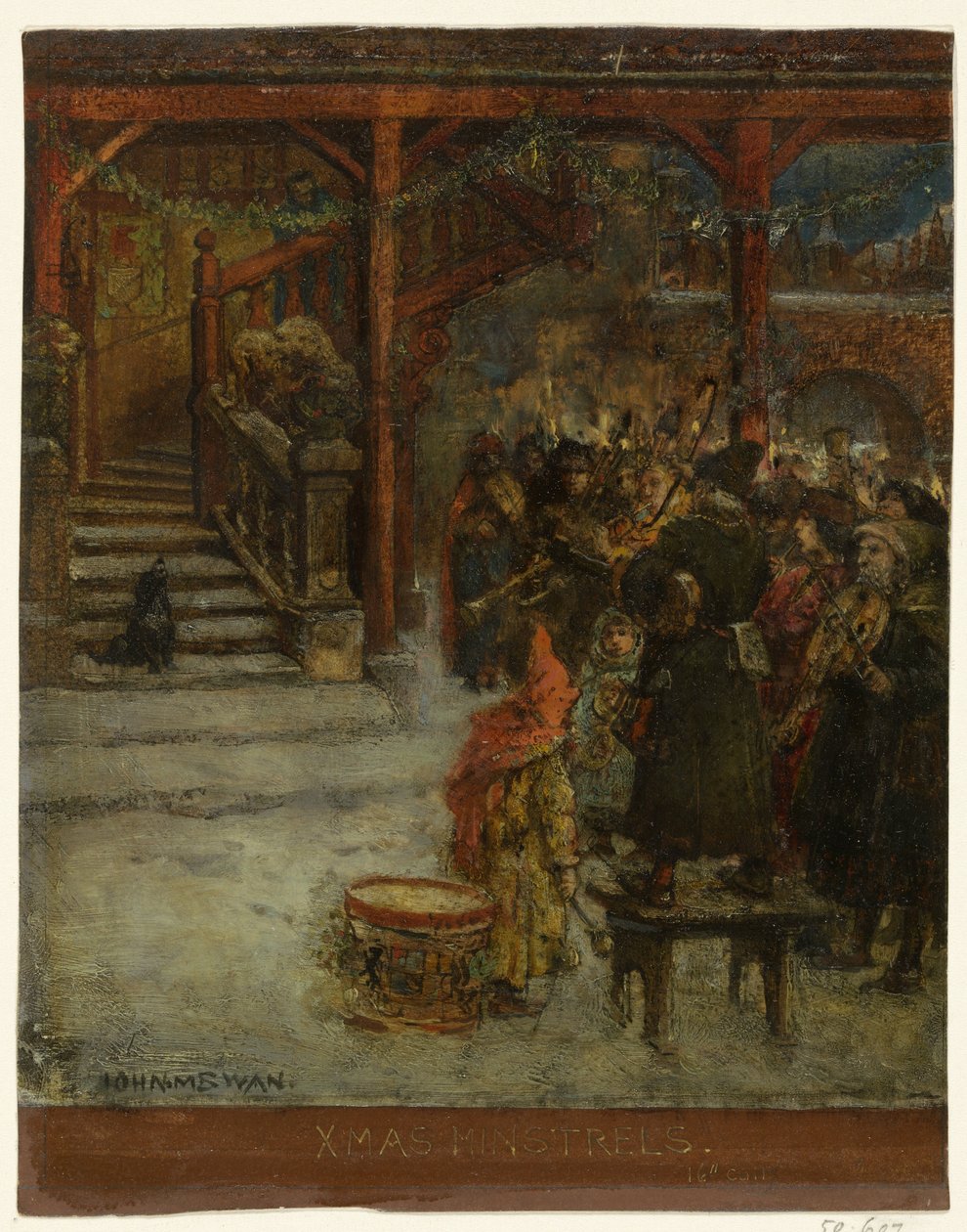 Şarkı söyleyen ve müzik yapan figürler grubu by John Macallan Swan