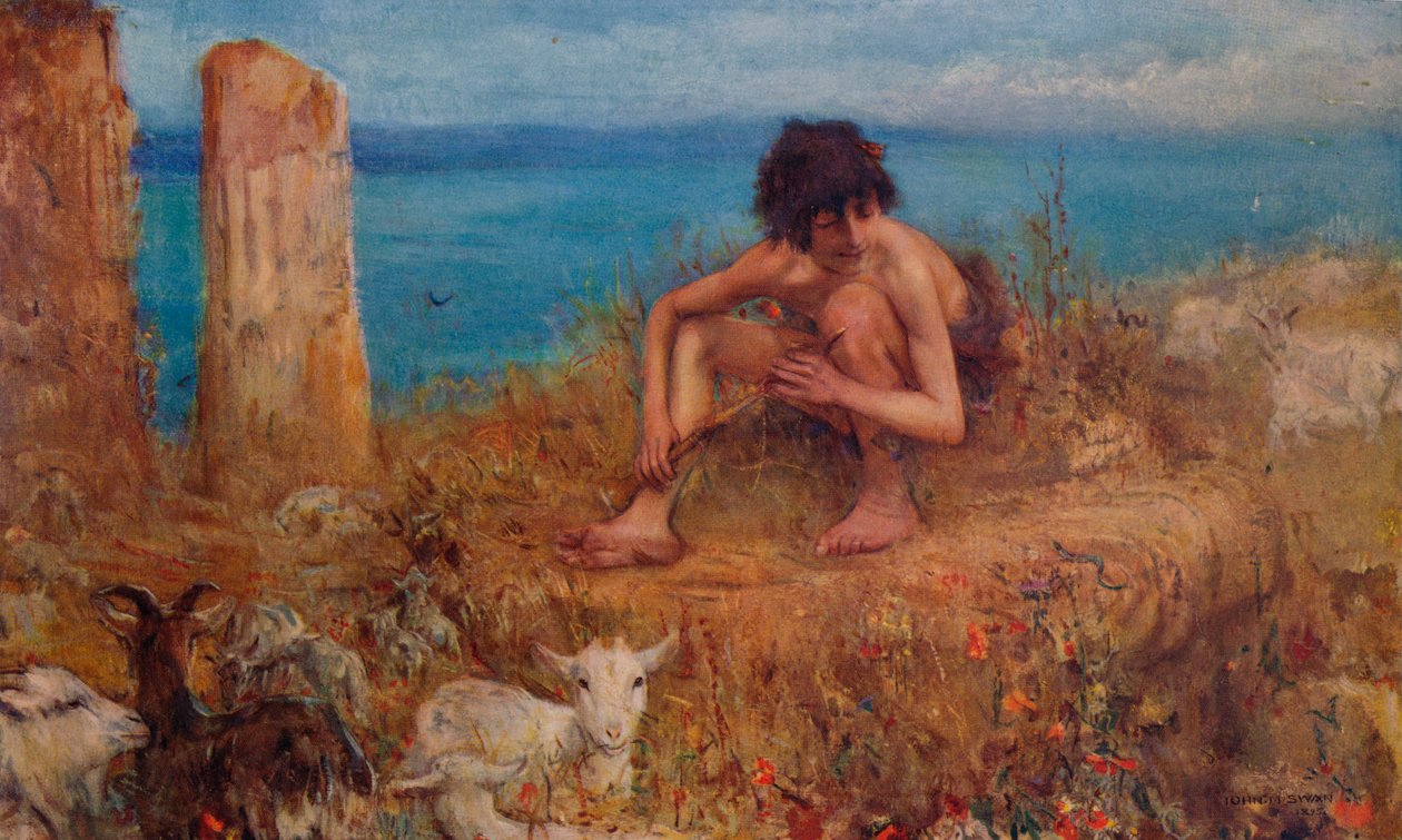 keçi çobanı, 1895 by John Macallan Swan