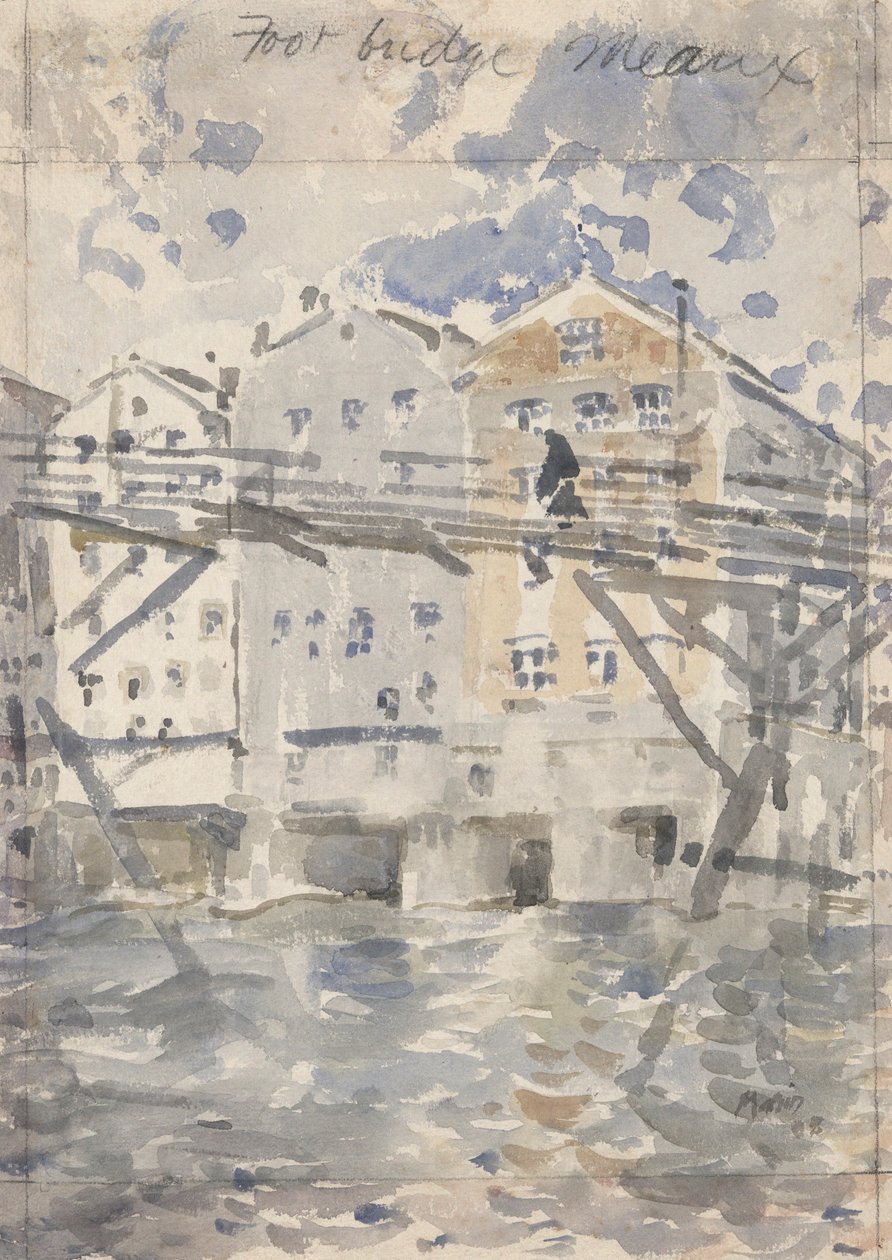 Küçük Yaya Köprüsü, Meaux by John Marin