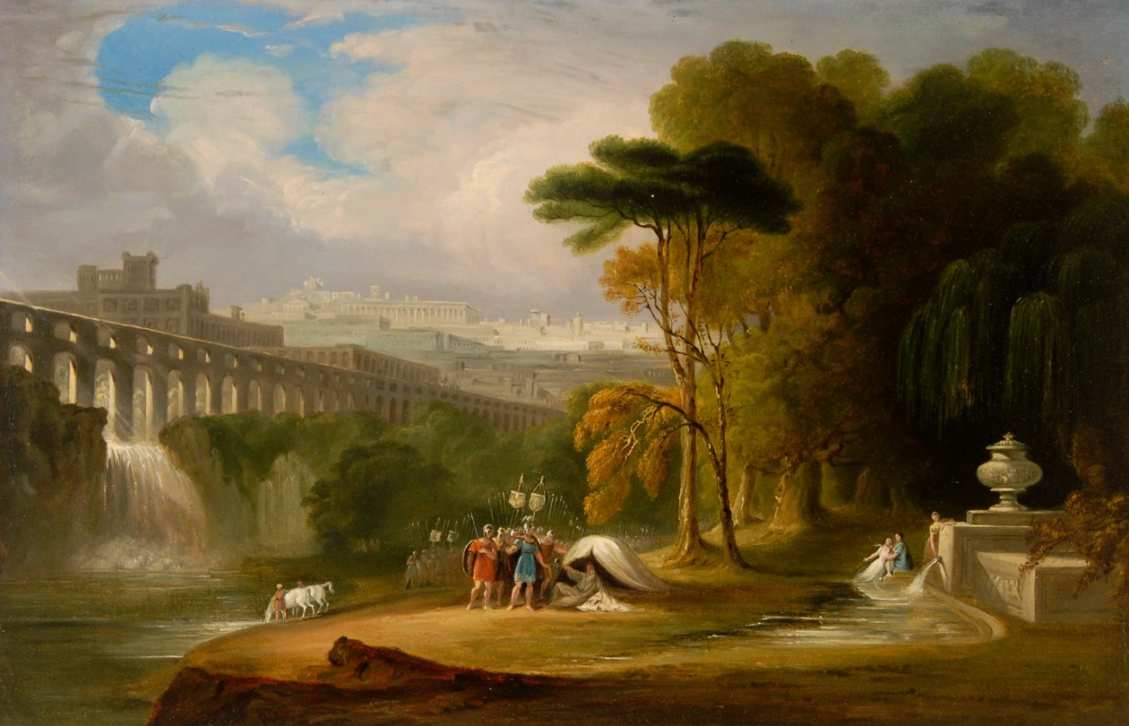 Alexander ve Diogenes (gemide yağ) by John Martin