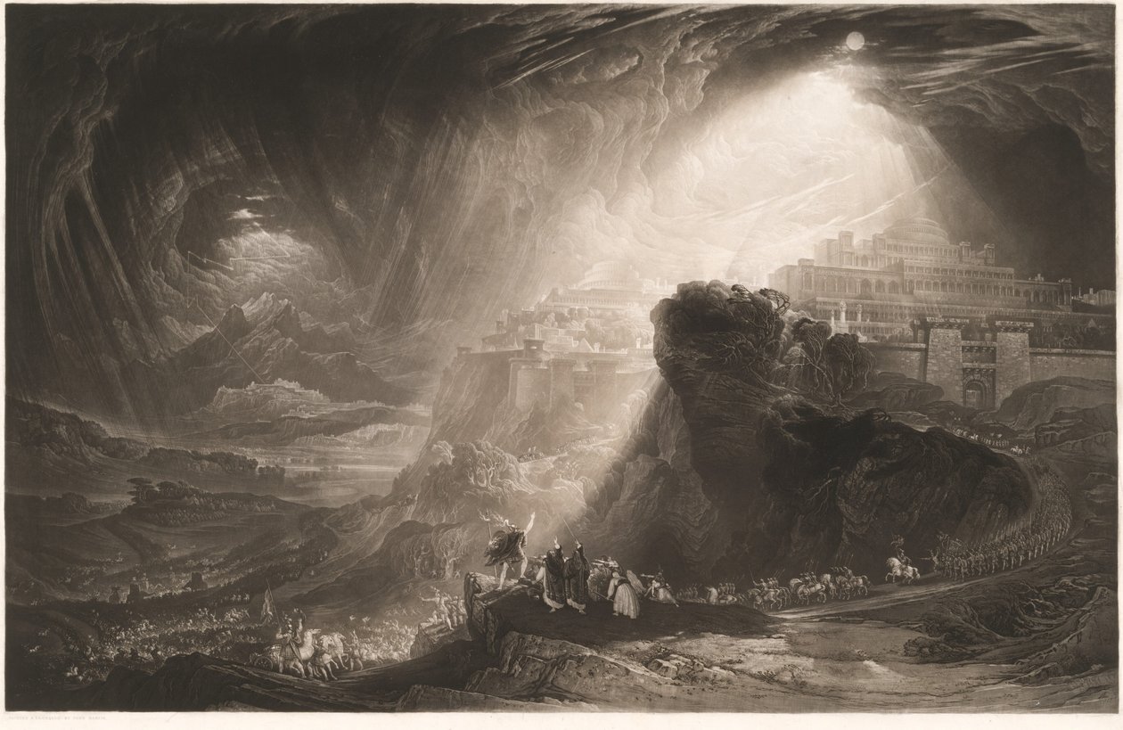 Joshua, Güneşe Hareketsiz Kalmasını Emrediyor by John Martin