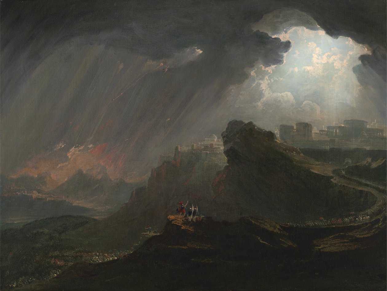 Joshua, Güneşe Hareketsiz Durmasını Emrediyor by John Martin