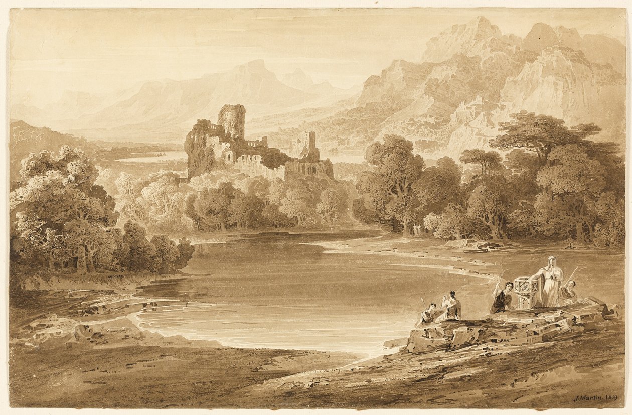 Yıkılmış Kale Manzarası by John Martin
