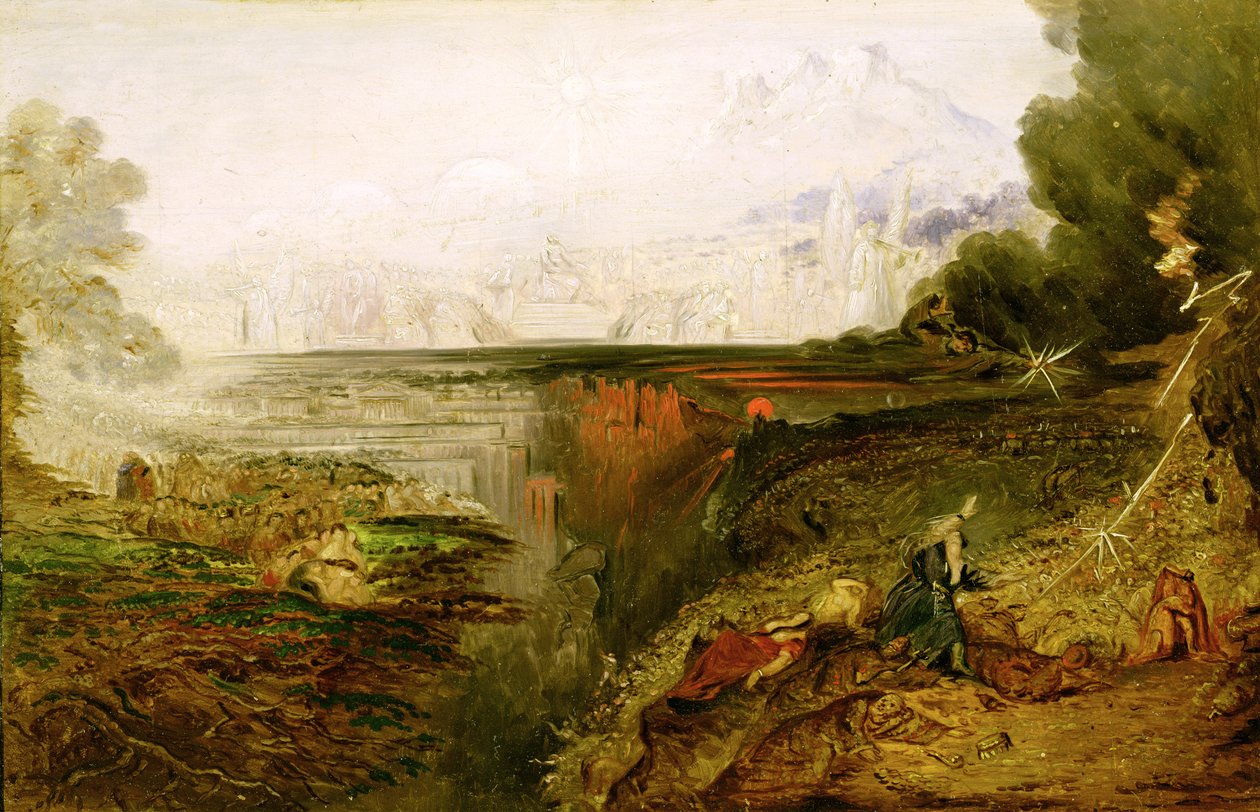 Son Yargı Çalışması, c.1851-53 (panel üzerine yağlı boya) by John Martin