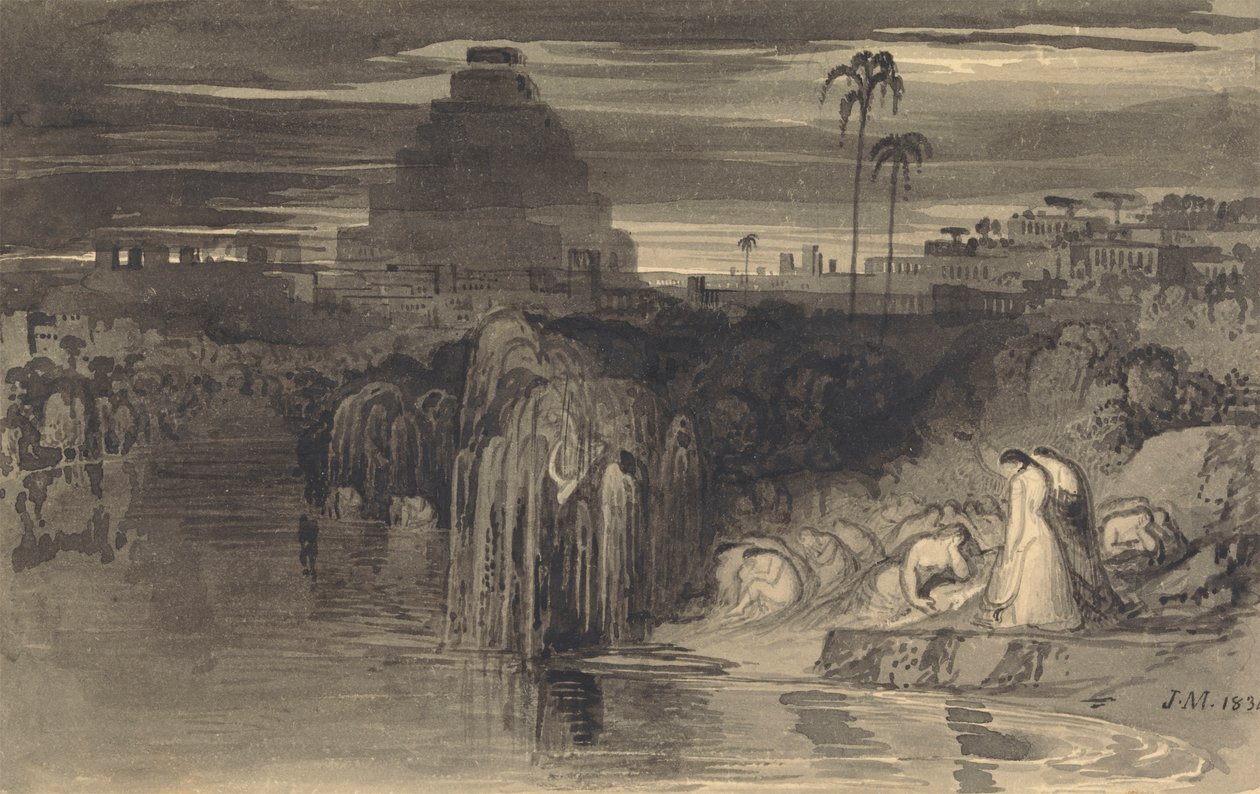 Kudüs'ün Kızları Babil Suları Kenarında Ağlıyor by John Martin