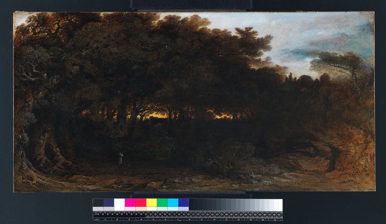 Woodlands'de Alacakaranlık, 1850 (tuval üzerine serilen kağıt üzerine yağlı boya) by John Martin