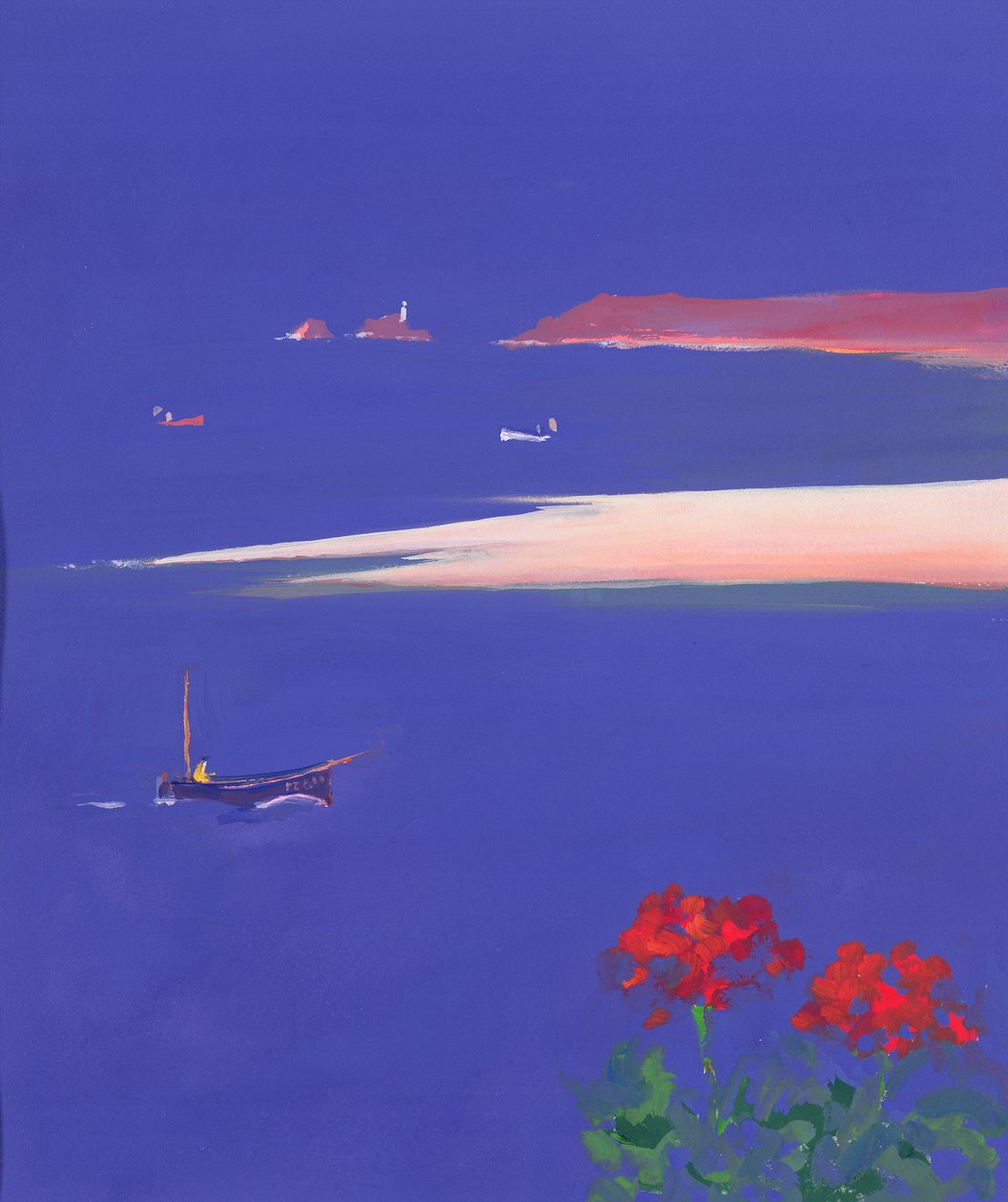 Godrevy ve Mavi Tekne, 1999 by John Miller