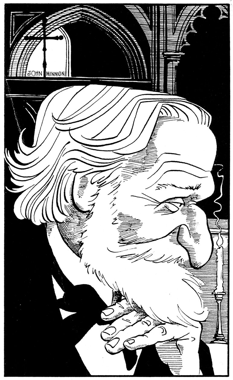 Giuseppe Verdi - İtalyan bestecinin profil portresi, 9 veya 10 Ekim 1813 - 27 Ocak 1901 by John Minnion