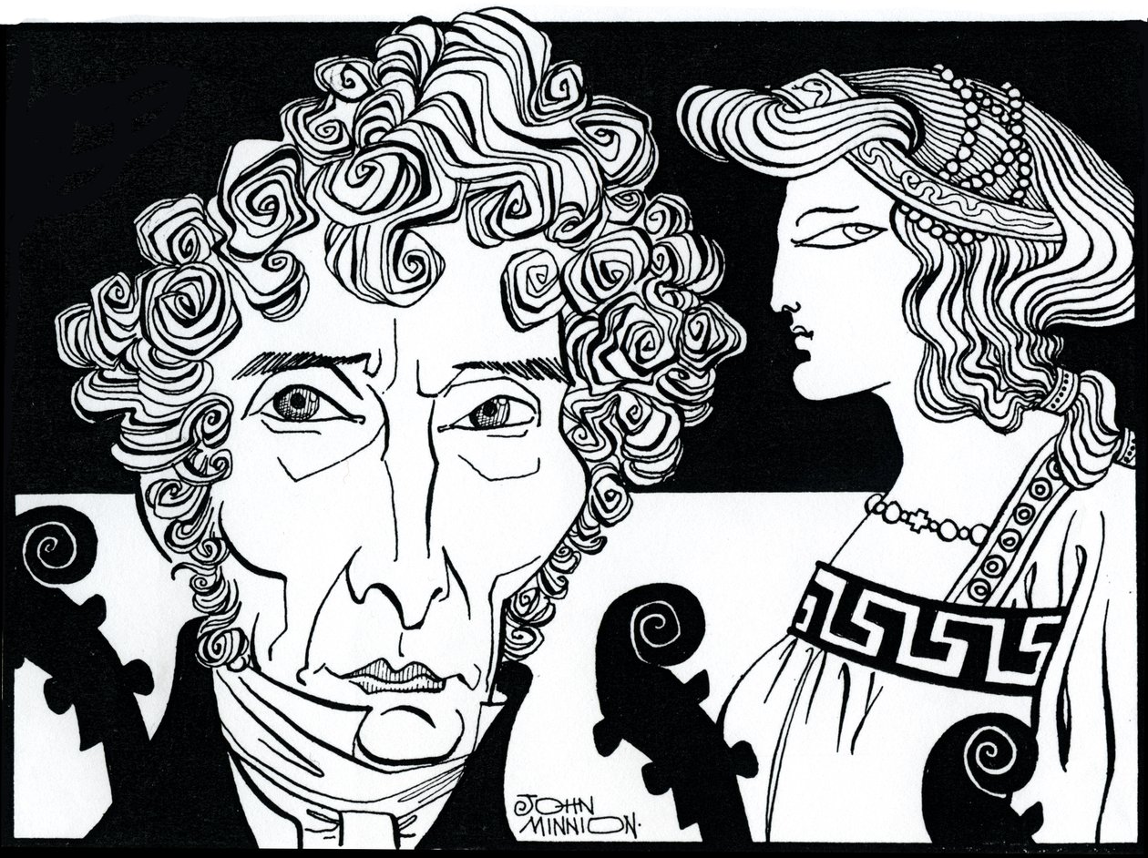 Luigi Cherubini ile Médée (aynı adlı opera komiğinden bir karakter) by John Minnion