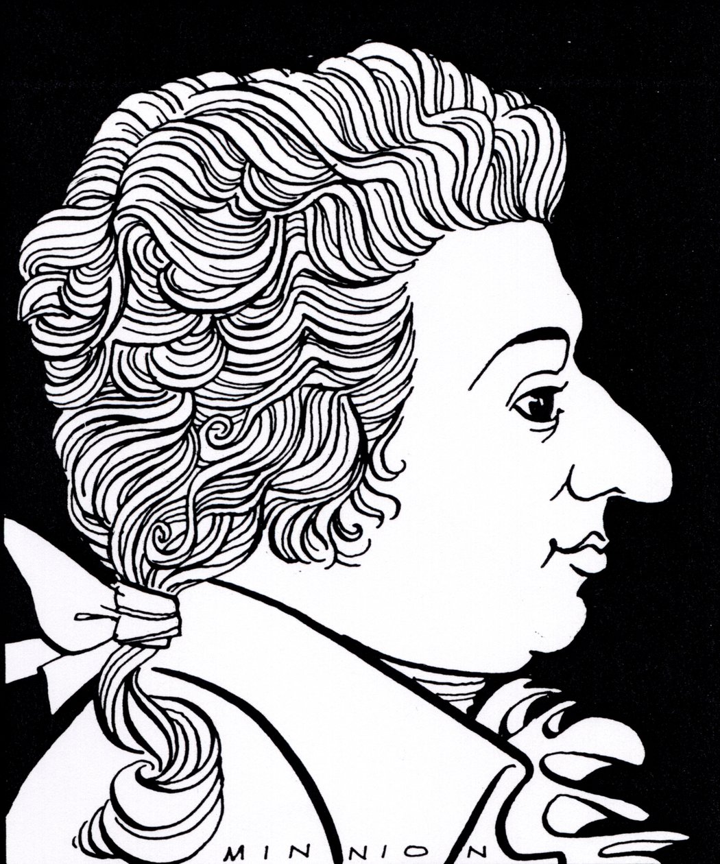 Wolfgang Amadeus Mozart - karikatür by John Minnion
