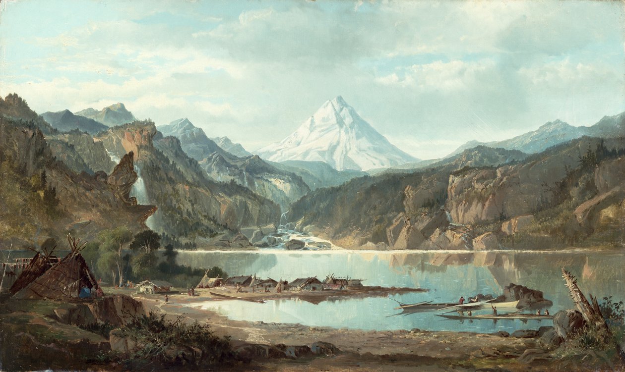 Kızılderililerle Dağ Manzarası, 1870-75 by John Mix Stanley