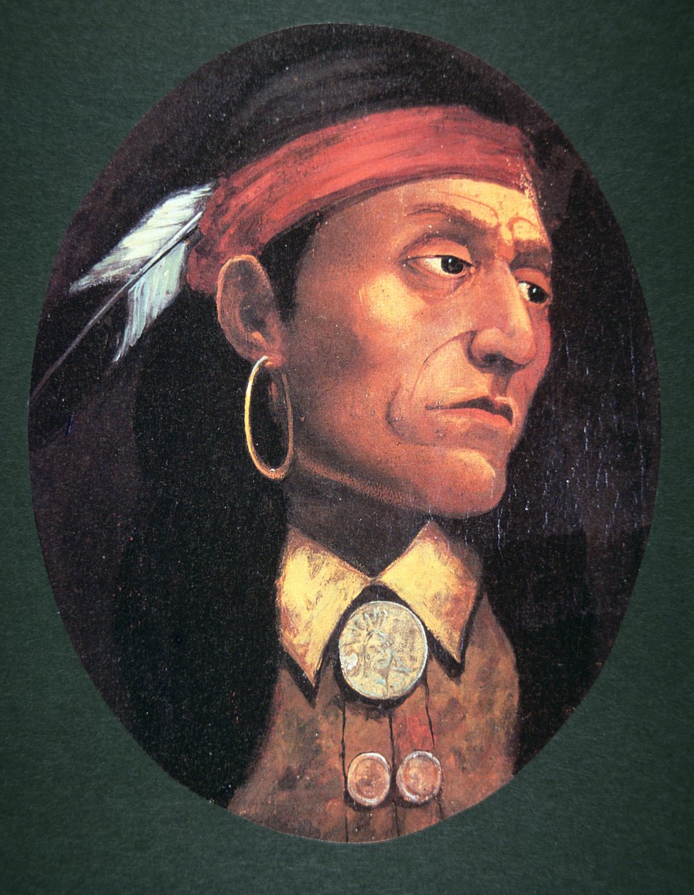 Pontiac (1720-69) 1763 (tuval üzerine yağlı boya) by John Mix Stanley