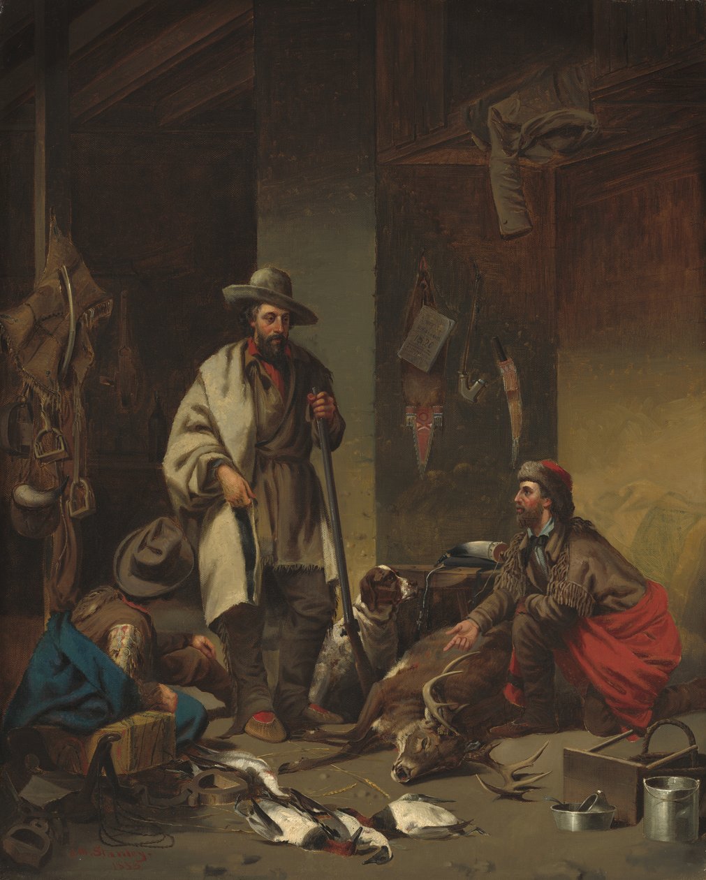 Tuzakçının Kulübesi by John Mix Stanley