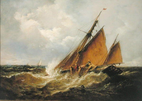 Ağları Çekmek (tuval üzerine yağlı boya) by John Moore