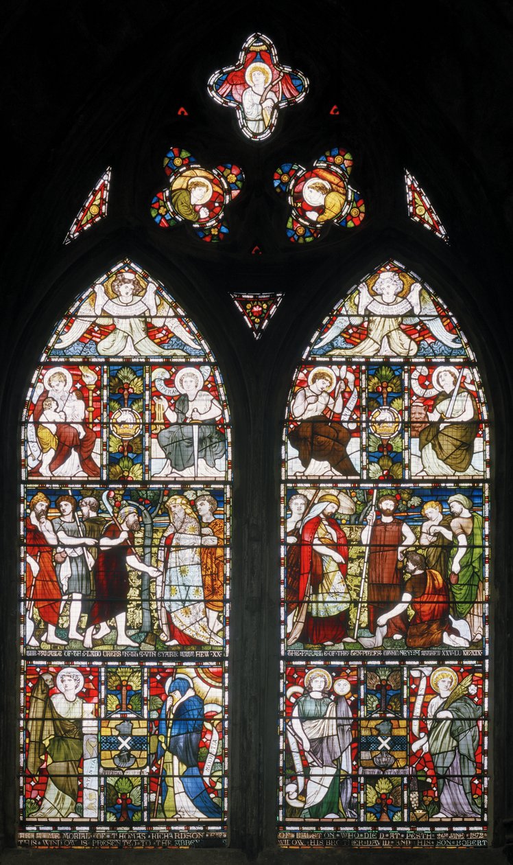 Paisley Abbey, Cottire & Co, John Moyr Smith, Temperence, Faith vb, 1873 atfedilen by John Moyr attr.to Smith