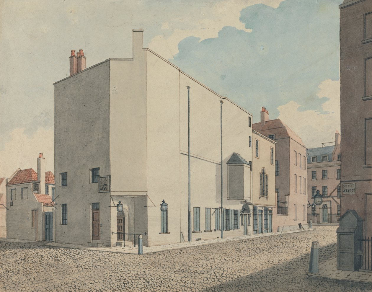 Argyll Konser Odaları, Regent Street, Londra: Perspektif by John Nash