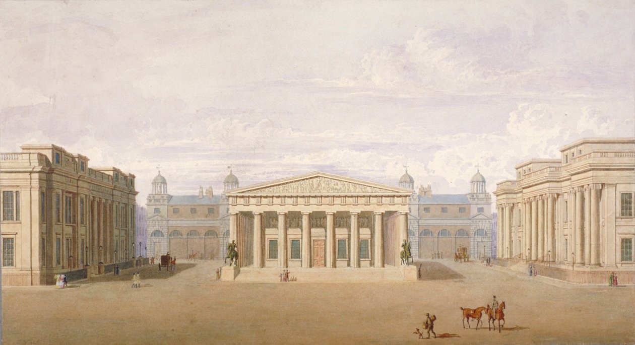 Trafalgar Meydanı, Westminster, Londra, 1828 by John Nash