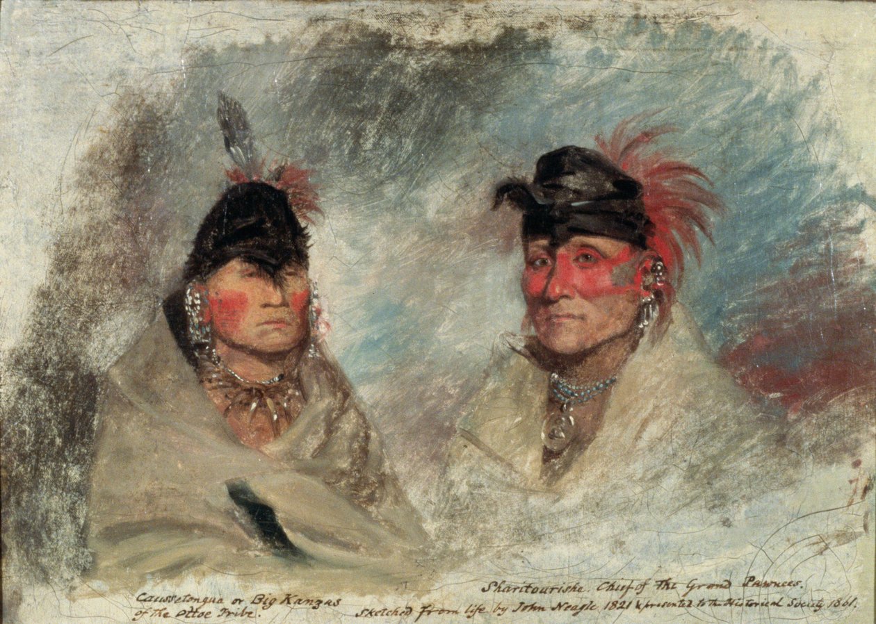 Büyük Kansas veya Caussetongua ve Sharitarishe, Büyük Pawnees Şefi, 1821 by John Neagle