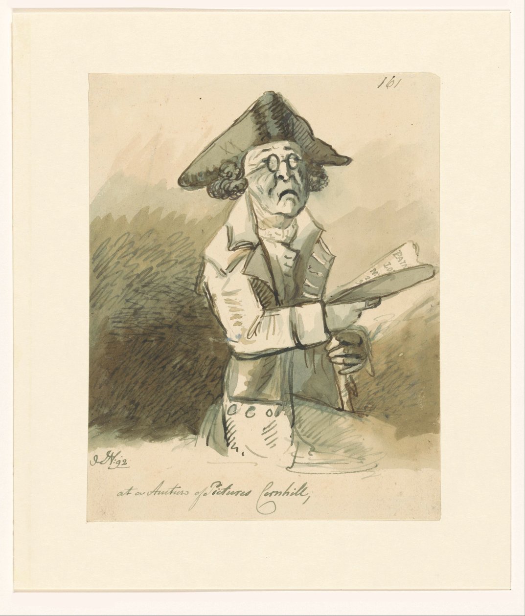 Adam bir resim müzayedesinde Bir Resim Müzayedesinde Cornhill (nesne üzerindeki başlık) by John Nixon (signed by artist)