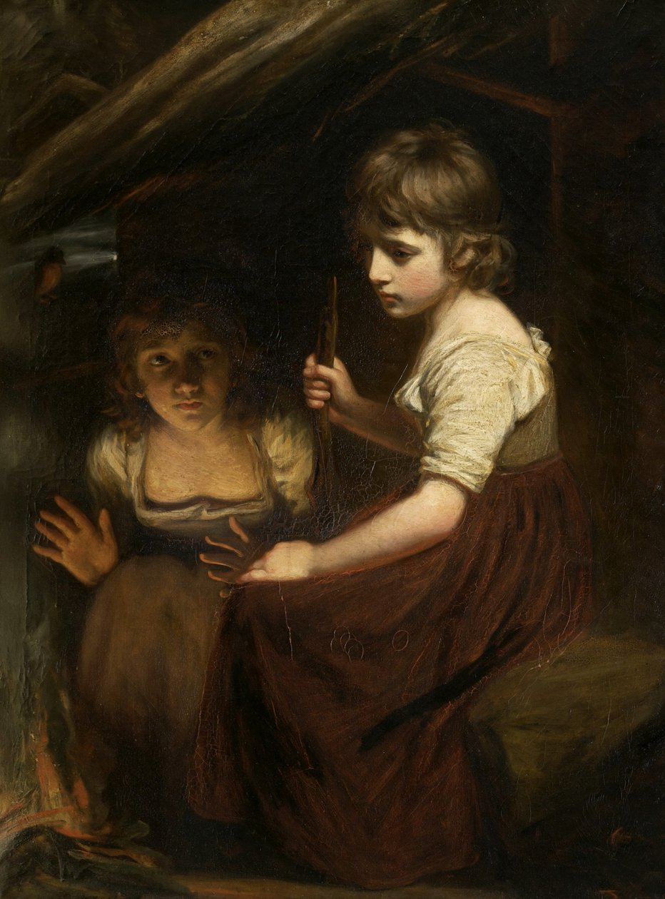 Şöminenin Yanında Yazlık Kızlar by John Opie