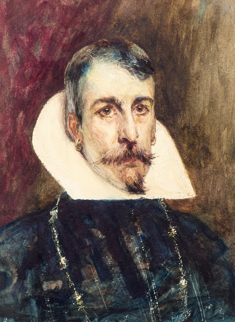 A Grandee of Spain, 1892 dolayları (suluboya) by John Pettie