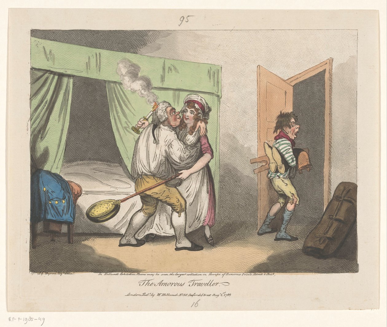 De Lustige Reiziger Amorous Gezgin (nesnedeki başlık) by John Pettit (attributed to)