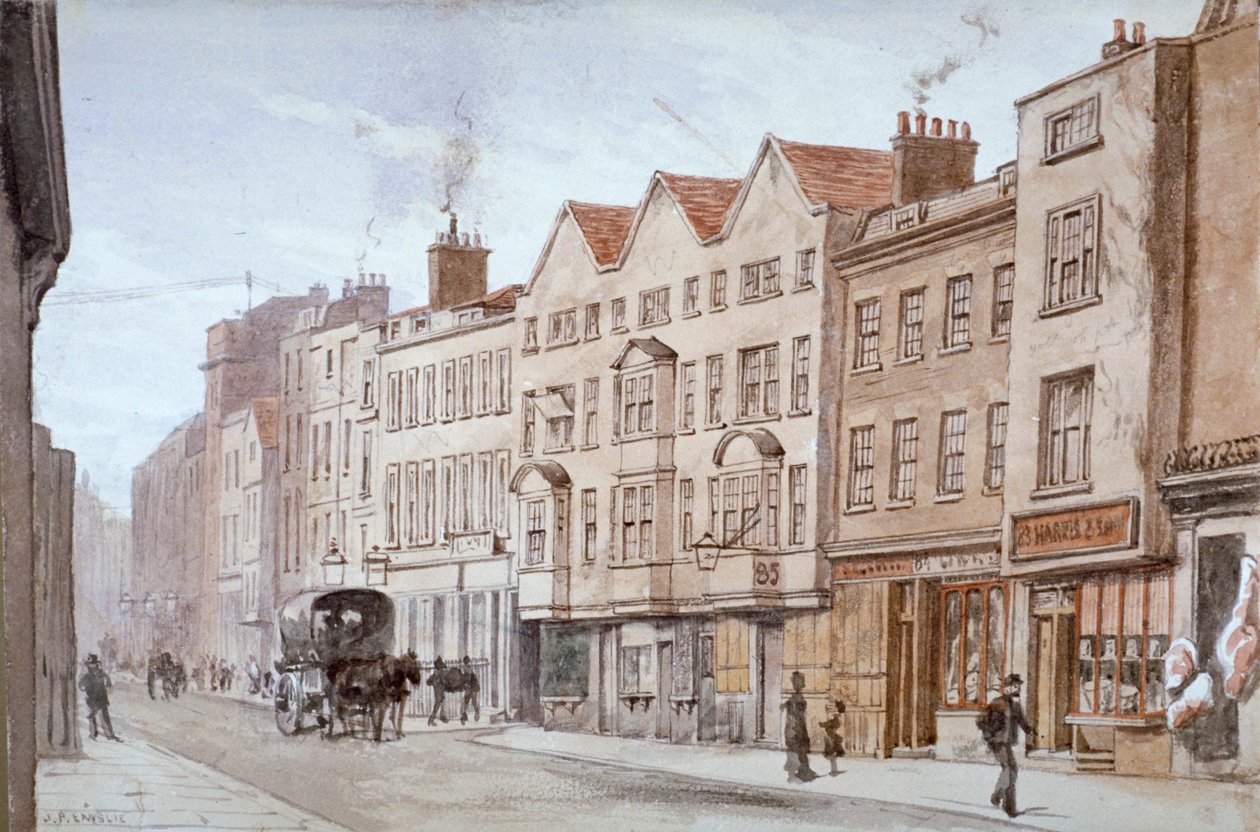 Fetter Lane, Londra Şehri, c1875 by John Phillipps Emslie