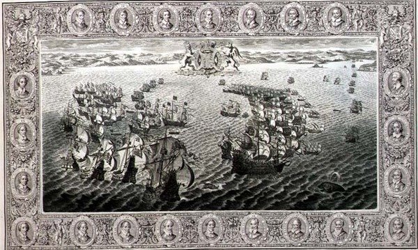 Armada (bir goblenden gravür) by John Pine