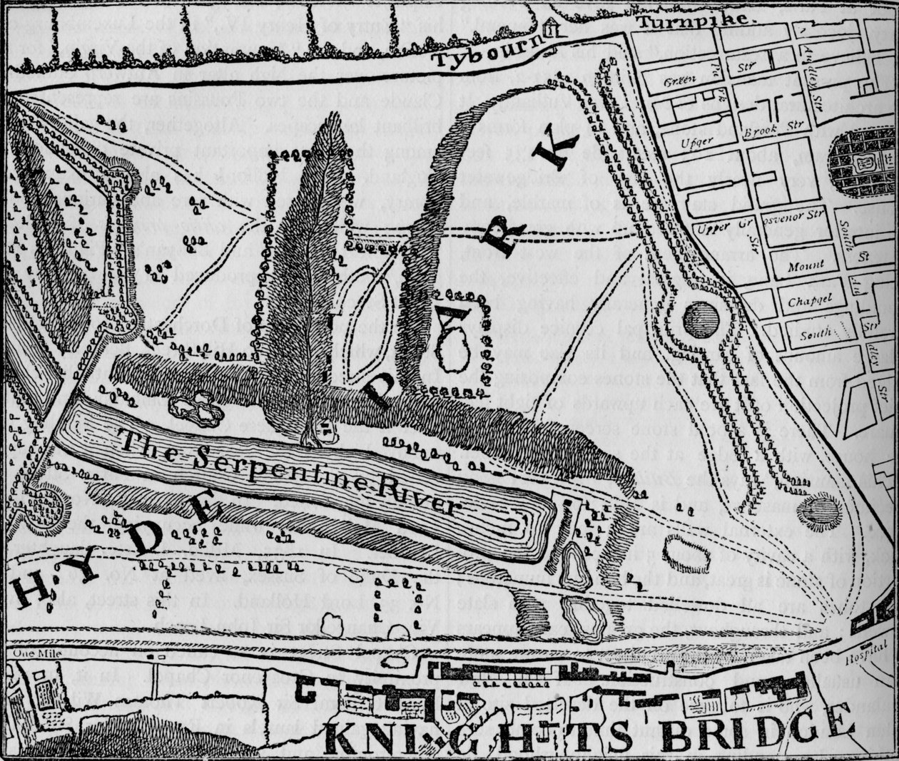 Hyde Park Haritası, Londra, 1748 1878 by John Pine