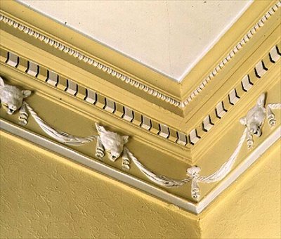 Yemek odasından neo-klasik friz, Belle Isle, Windermere, 1774 by John Plaw
