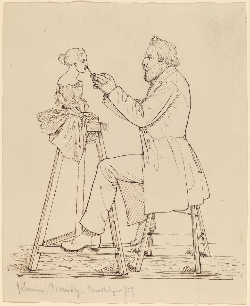Johnson Mundy, Heykeltıraş by John Quincy Adams Ward
