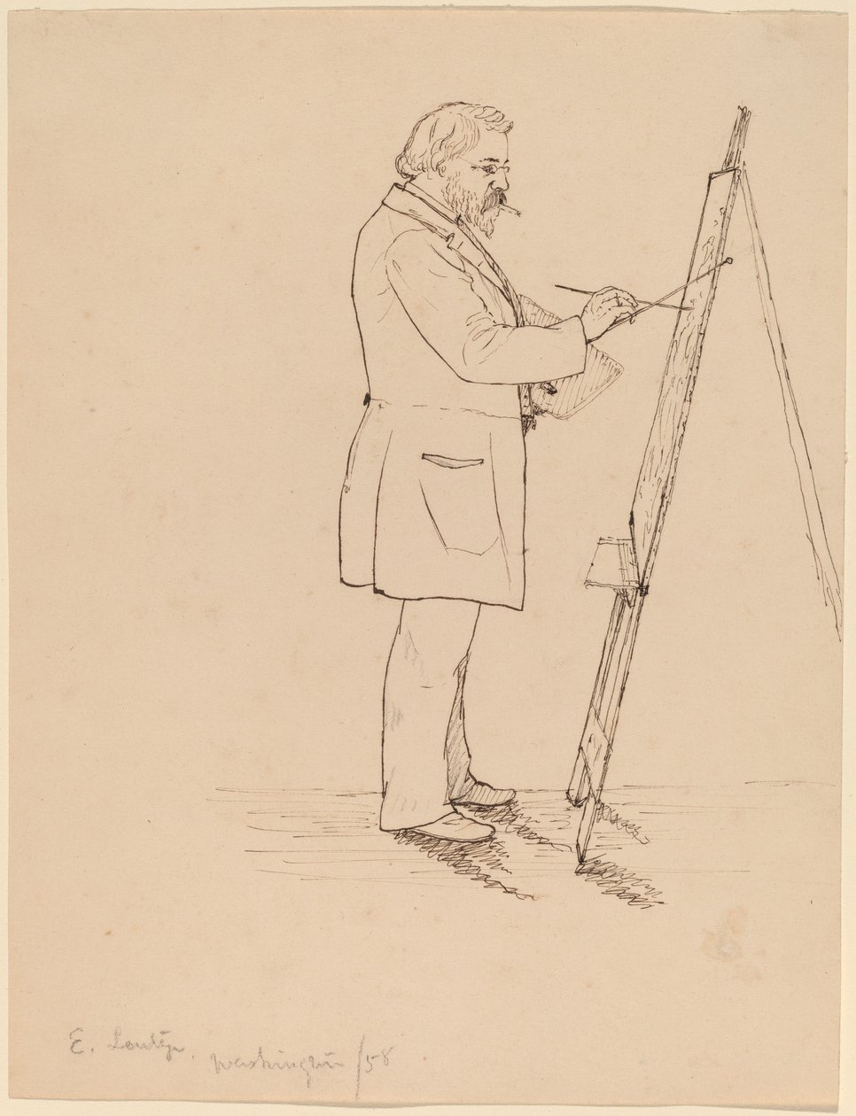 Eskiz - Emanuel Leutze by John Quincy Adams Ward