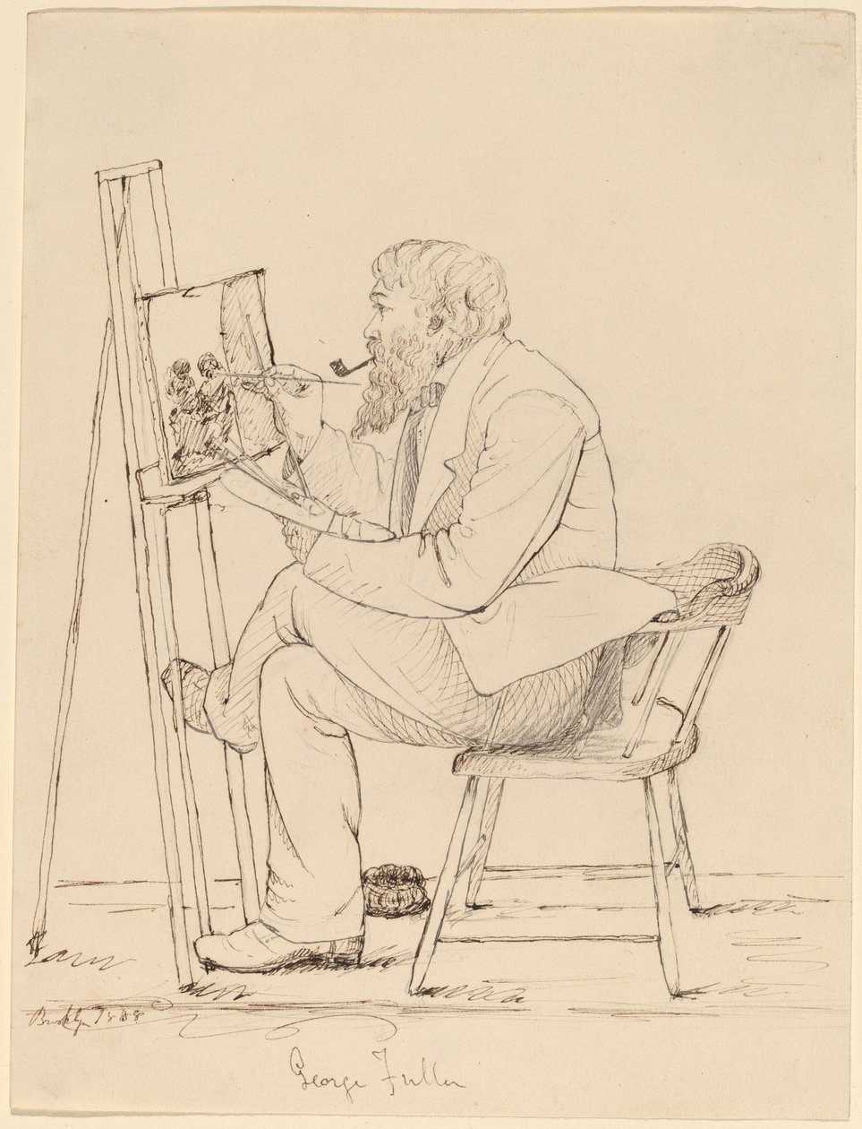Eskiz - George Fuller by John Quincy Adams Ward