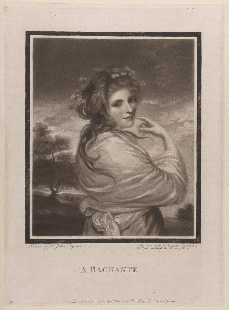 Bir Bachante (Emma Hart, daha sonra Lady Hamilton) by John Raphael Smith