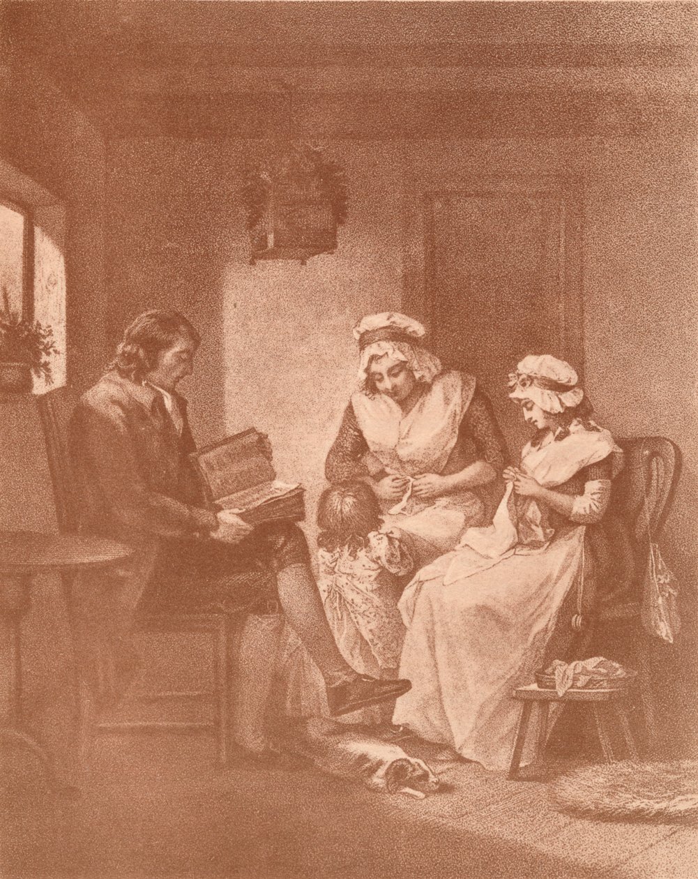 Aile İçi Mutluluk, Ailesiyle Laetitia, 1789 by John Raphael Smith