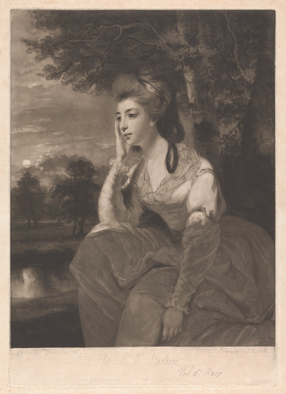 Saygıdeğer Bayan Stanhope by John Raphael Smith